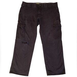 Lee Men's Dark Cargo Pants extreme comfort 38 x 29 distressed